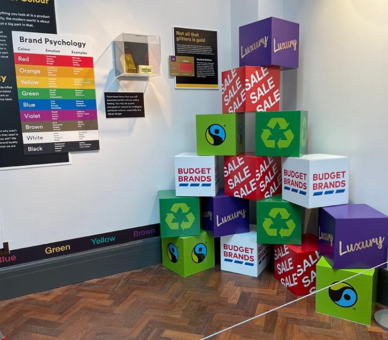 sustainable World of Colours exhibition for Bolton Museum