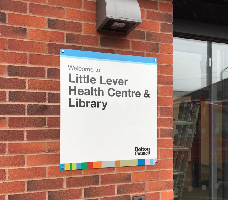 Little Lever Health Centre & Library | Signage & Graphics | Impression, Bolton
