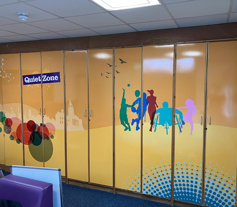 Long-lasting, durable internal wall display graphics