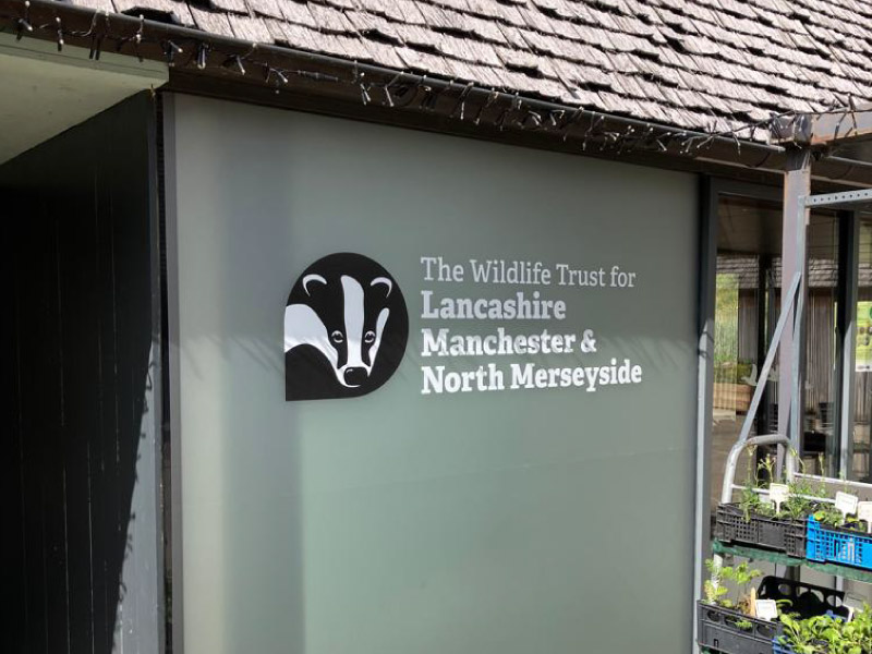 Branded window graphics printed and installed by Impression, Bolton at The Wildlife Trusts’ Brockholes Nature Reserve site in Preston, Lancashire