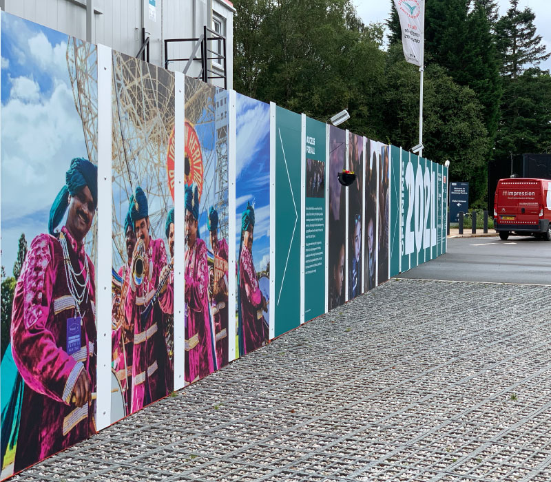 Printed construction site hoardings for visitor attractions in the North West
