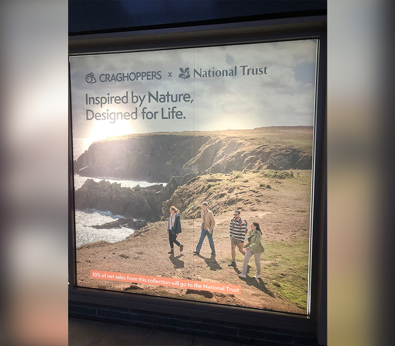 Illuminated graphic display installed by Impression