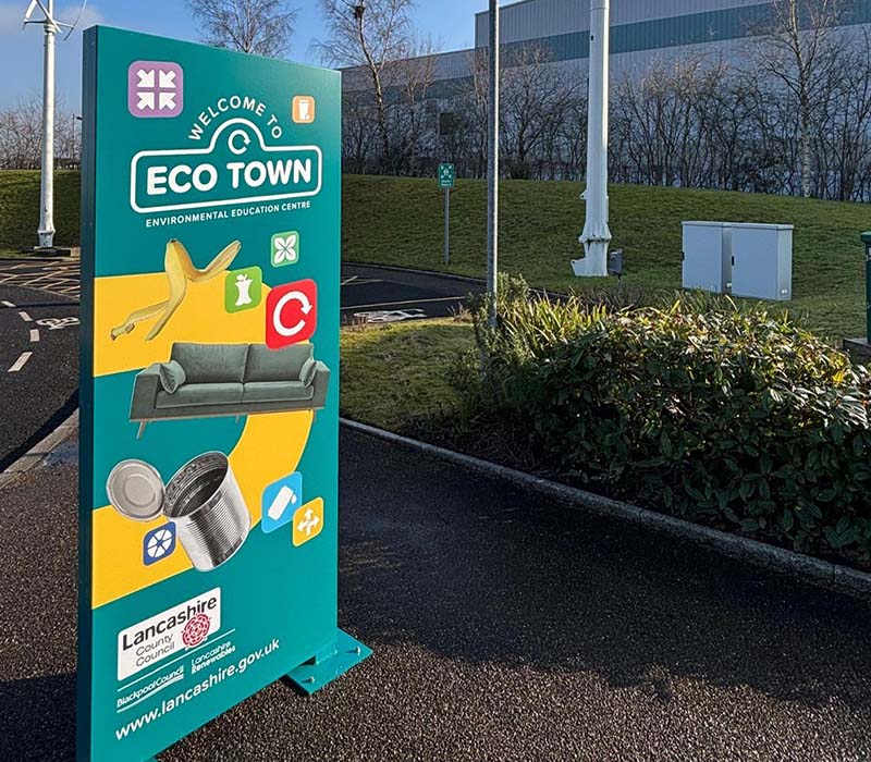 Lancashire County Council’s Eco Town outdoor signage