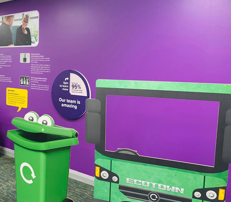 Bespoke printed cutout standees, designed and installed by Impression