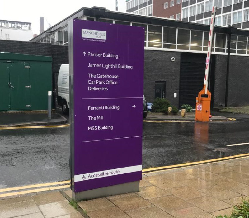 External Directional Signage | Manchester University