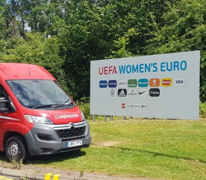 Large External Ground Mounted Sign | Women's Euros 2022