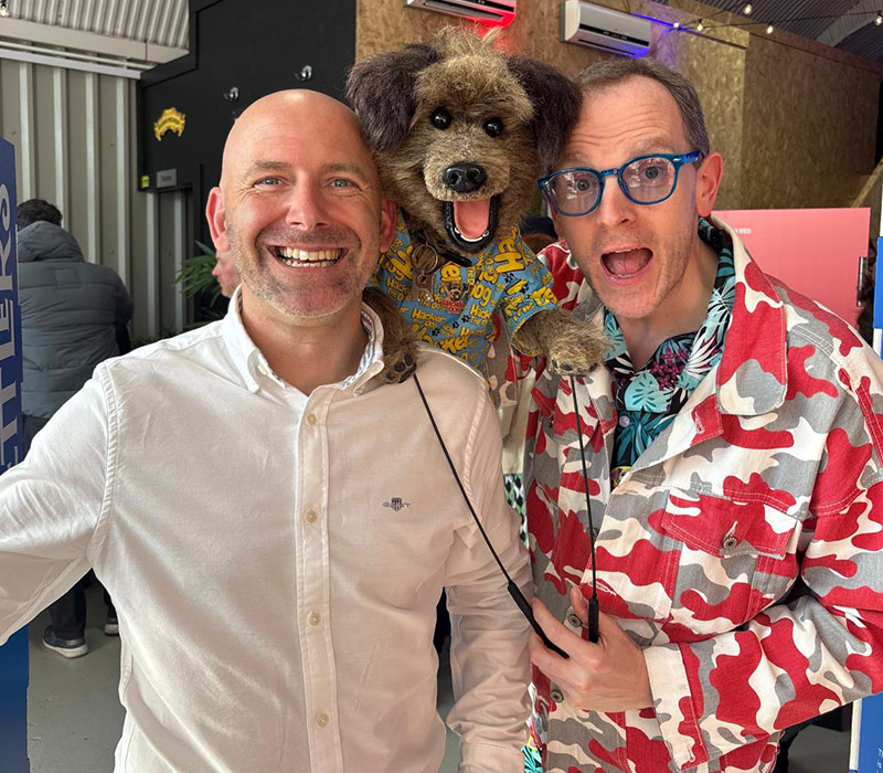 CBBCs famous Wiganer at the Fettlers brand launch for Wigan Council, Hacker T Dog