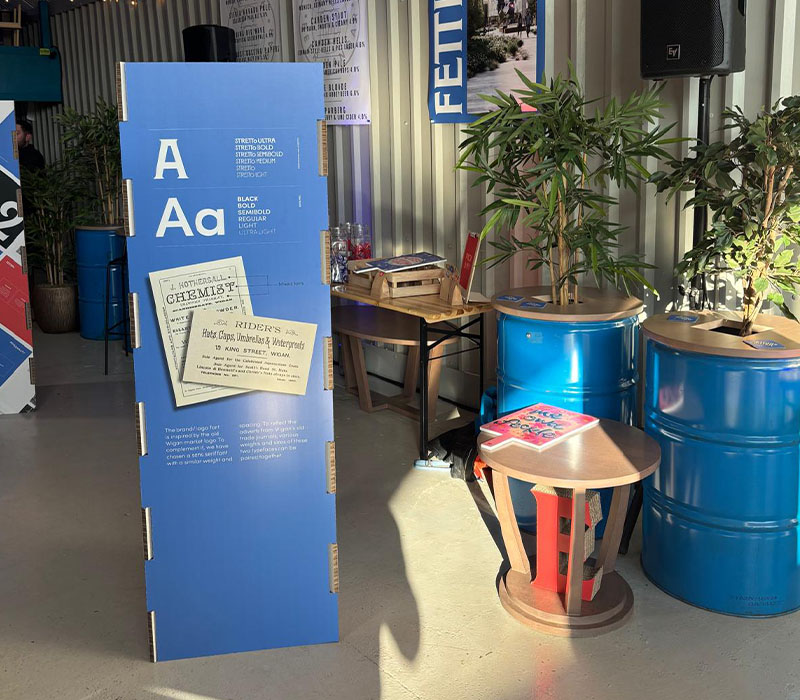 Display stands produced using sustainable engineered cardboard and professionally printed by Impression