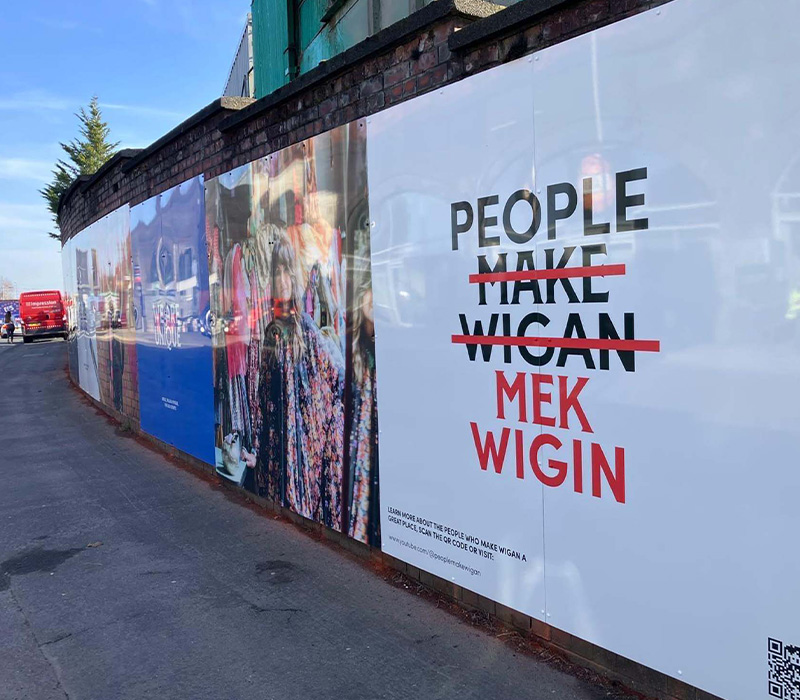 Impression completes the installation of hoarding boards for Wigan Council