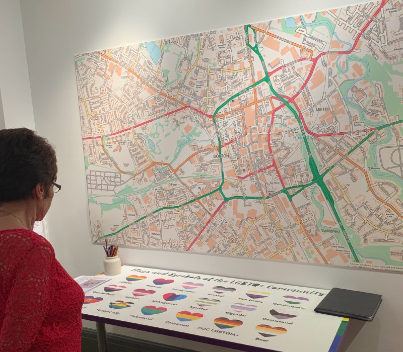 Large internal foamex format graphic for Bolton Museum installed by Impression’s deliver team in Bolton