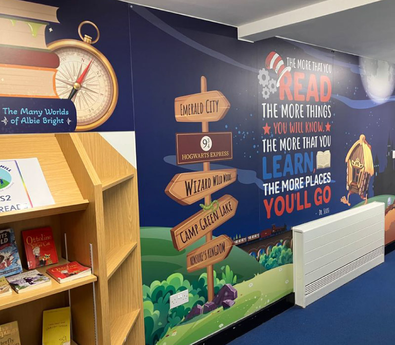 Large Format Internal Wall Graphics for school in Manchester by Impression