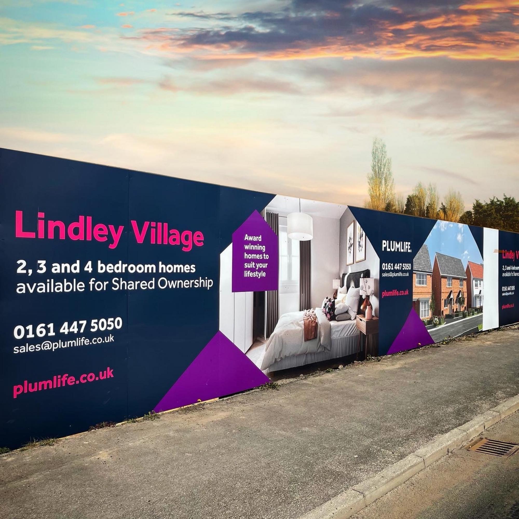 Construction hoardings printed & installed in Leigh Impression, Bolton