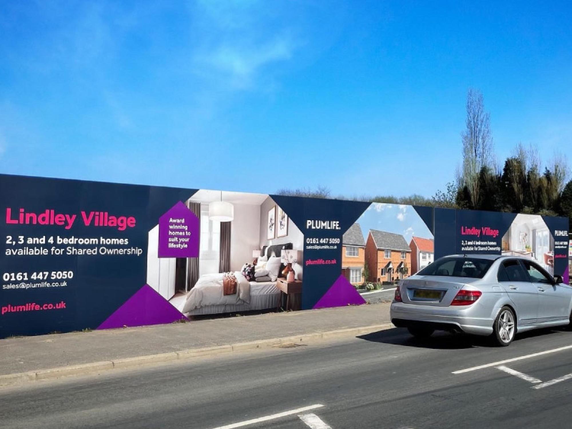 Fully-managed construction & site hoardings printed & installed by Impression, Manchester