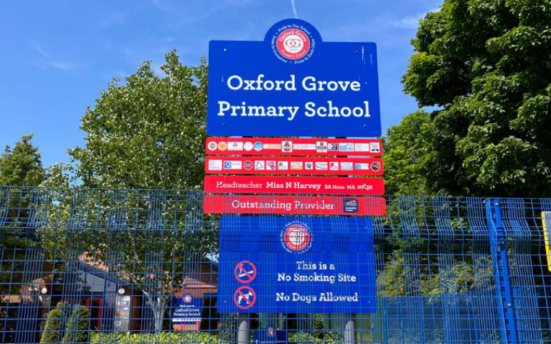 2 post ground mounted school signage greater manchester