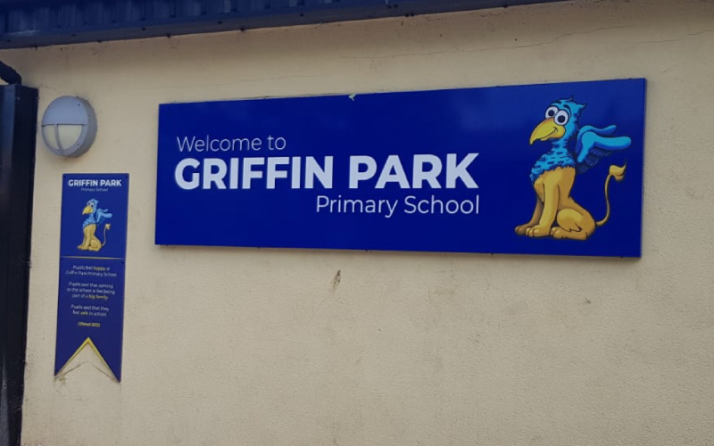 Unique signage for school based in the north west greater manchester