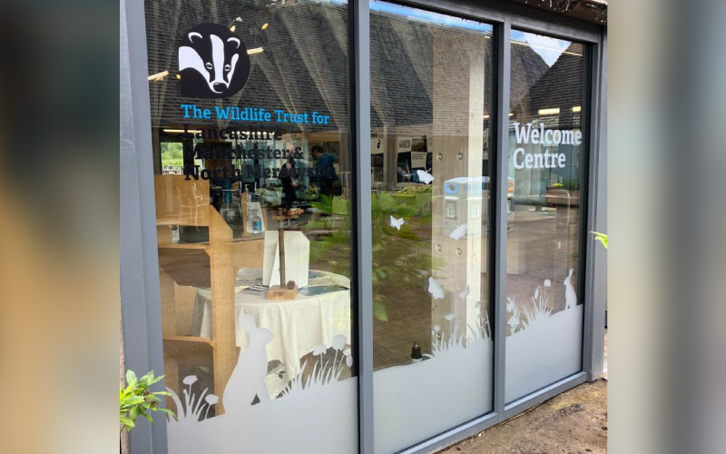 branded window graphics and wildlife themed manifestation installed in Lancashire