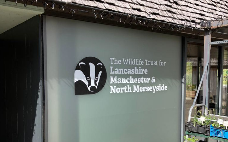 Branded window graphics printed by Impression and installed at Brockholes Nature Reserve