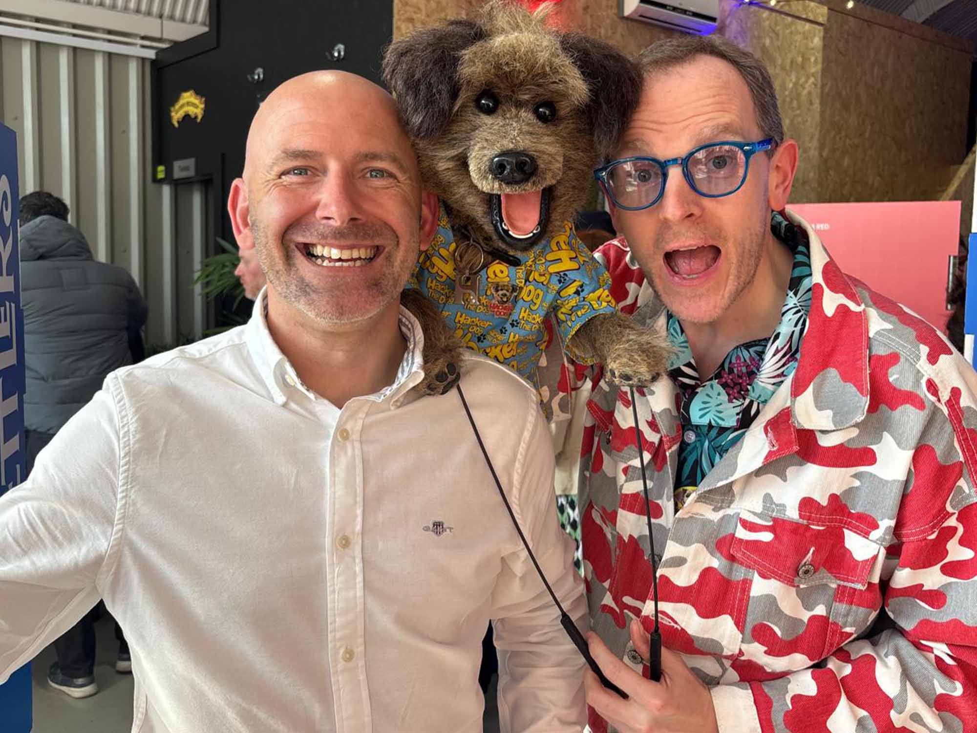 CBBCs famous Wiganer at the Fettlers brand launch for Wigan Council, Hacker T Dog