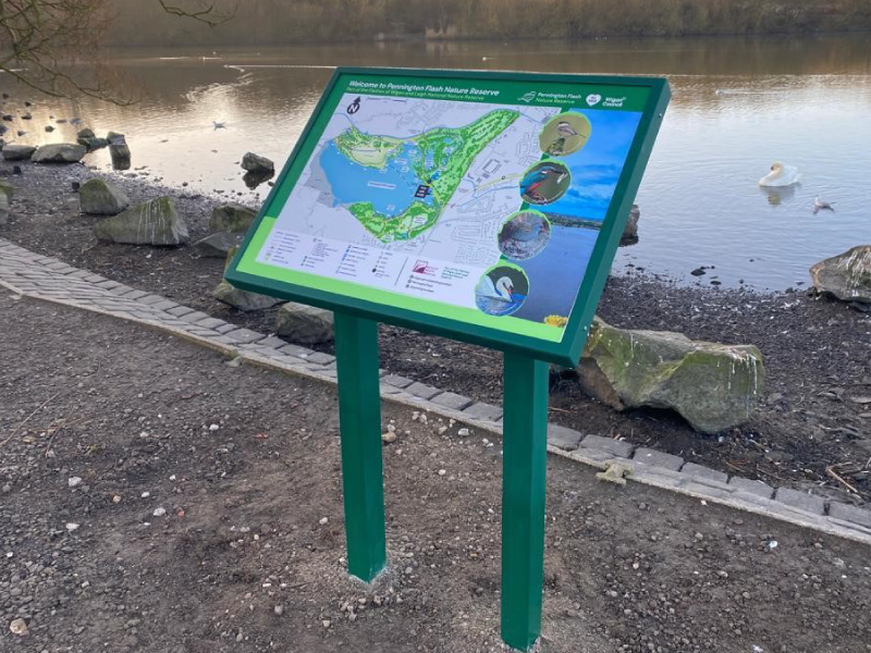 Footpath signage and large format graphics installed lakeside