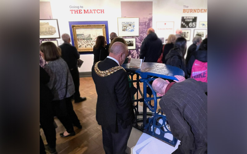 L S Lowrys iconic painting and local football history for Bolton Greater Manchester