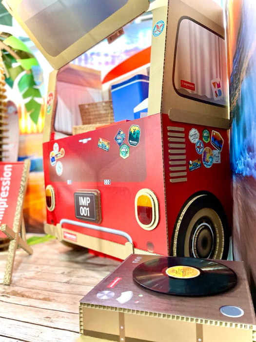 Sustainable printed cardboard exhibition by Impression Bolton