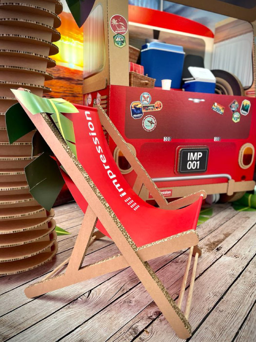 Sustainably produced exhibition display stand props