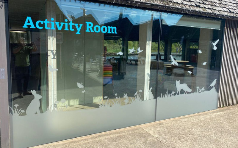 Wildlife theme and branded window graphics at brockholes Lancashire